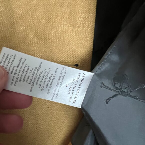 Zadig & Voltaire Deluxe Linen Blend Jacket Yellow - Picture 4 of 4